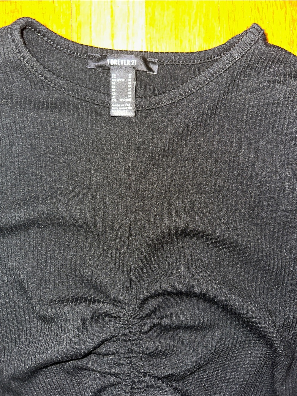 Forever 21 Black Ribbed Ruched Mini Skirt Set - Picture 3 of 6